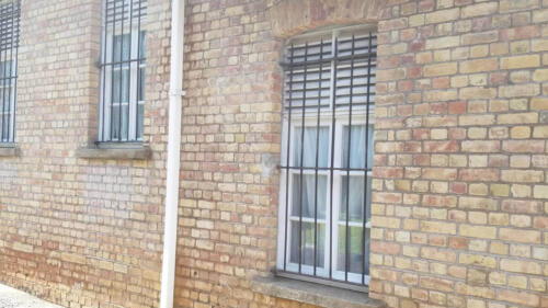Red Brick Building with Black Iron 