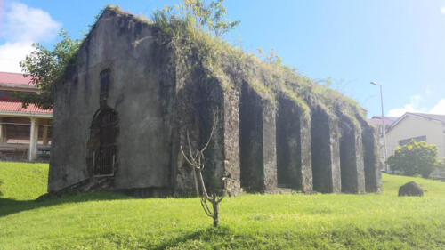 Battalion Building with Moss on it