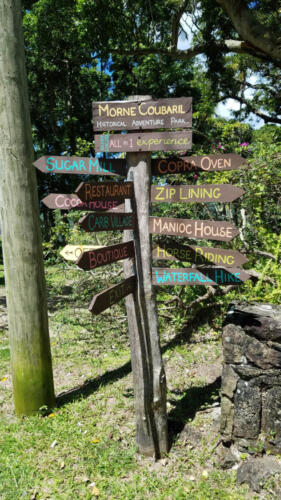 Pole Sign with Directions